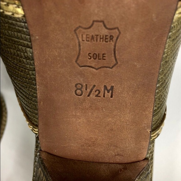 Tory Burch Olive Green Zip Heels Size 8.5M - Picture 7 of 7